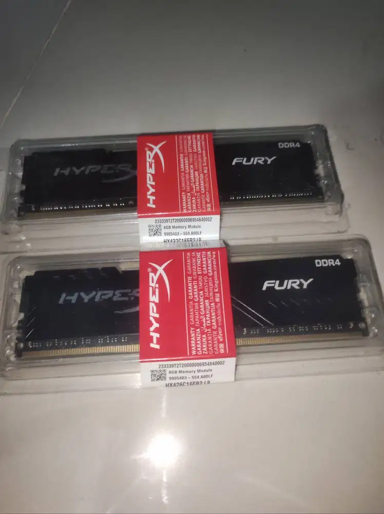 HyperX Fury DDR4 16GB (2×8GB) 3200MHz + 2666MHz Baru Segel (Nego)