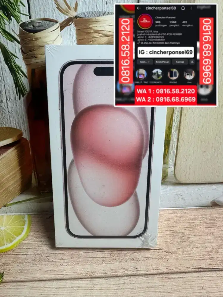 Jual hp new iphone 15 ibox 128gb resmi baru ORIGINAL segel