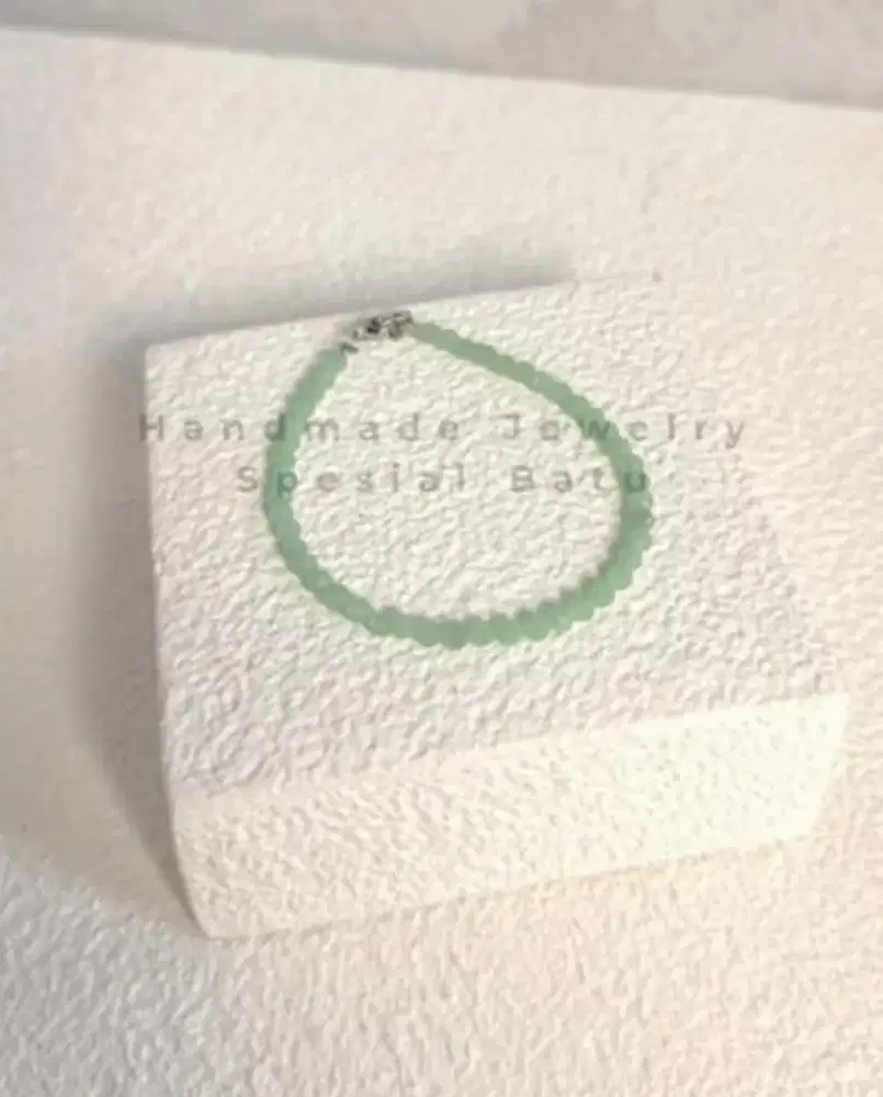Stone Crystal Bracelet Jadeite 3 mm