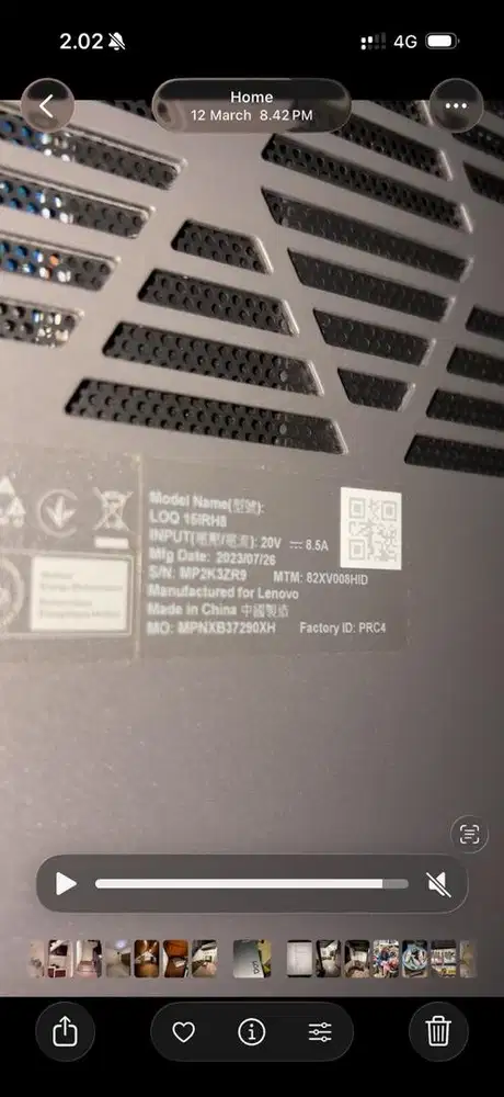 Lenovo LOQ 15IRH8 istimewa