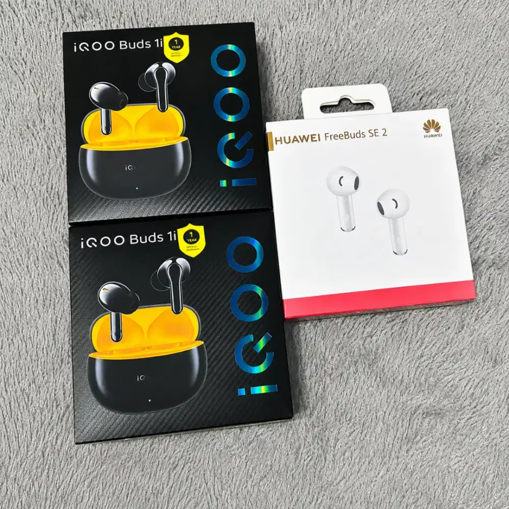 Jual TWS Original iQOO Buds 1i & Huawei FreeBuds SE 2 Baru Segel