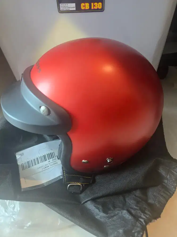 Helm motor Cargloss Retro Bogo size M, Orange Doff. Kondisi Baru