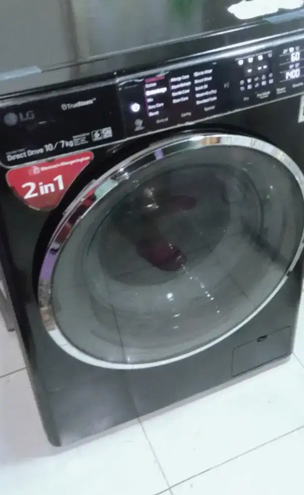 Jual Bu mesin cuci frontloading LG 10/7kg plus driyer,bisa 100% kering
