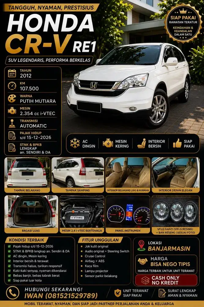 HONDA CR-V RE1 2.4 i-VTEC AT 2012