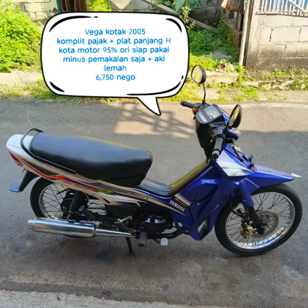 Vega kotak 95% ori lengkap hidup pajak & plat panjang