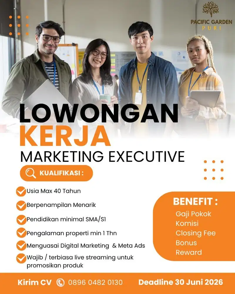 Lowongan Sales Properti Gaji Pokok dan Komisi Besar