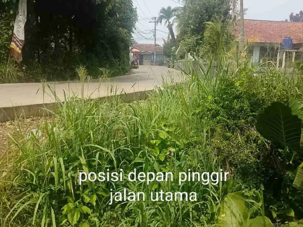 dijual cepat tanah kosong strategis pinggir jalan desa cibeteung Ciseeng