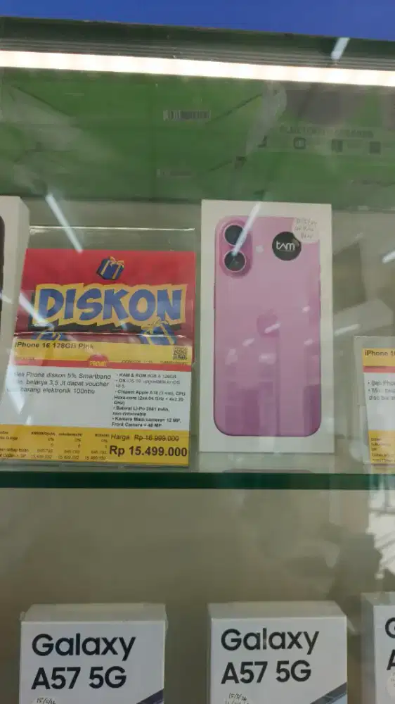 Iphone16 128gb pink GARANSI RESMI