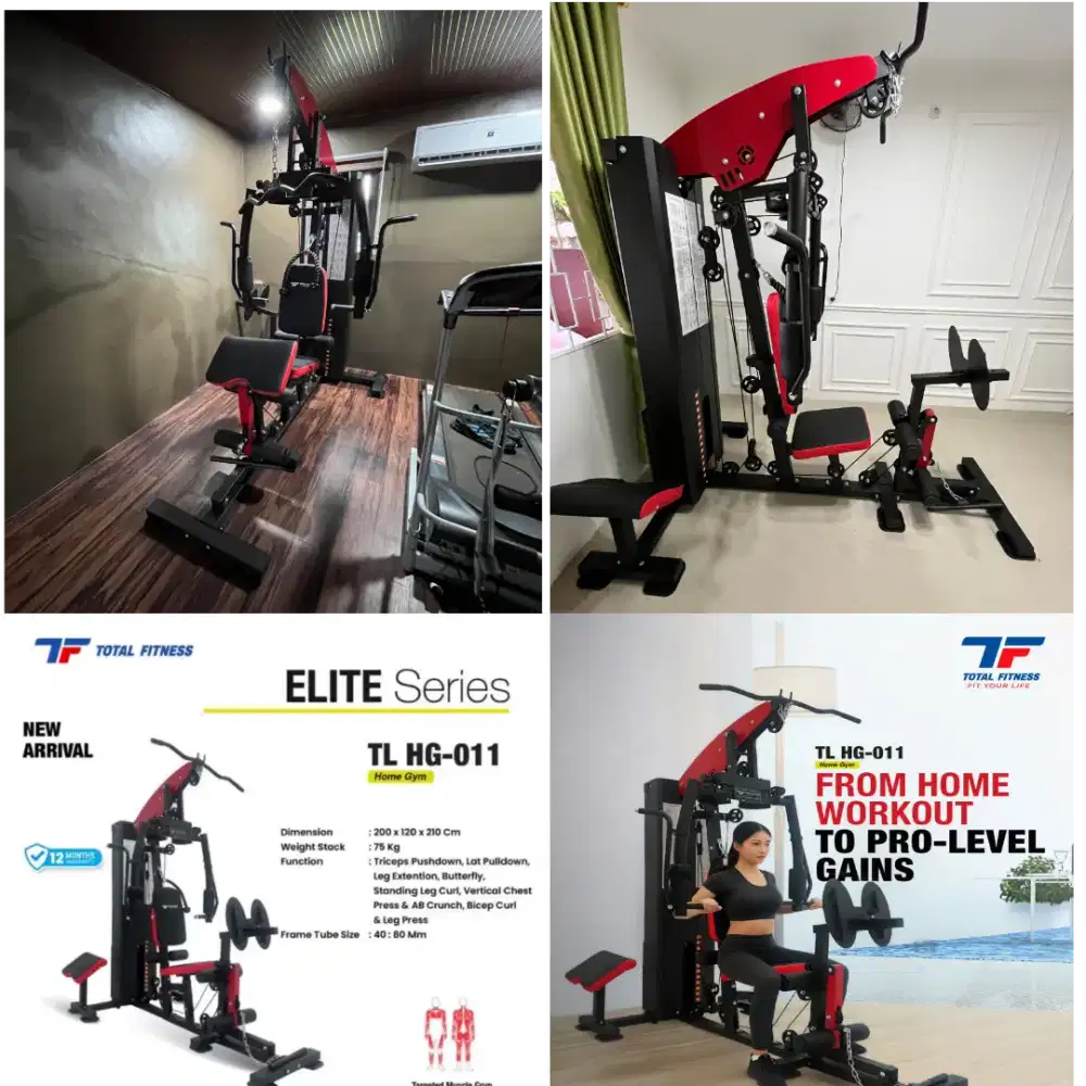 Alat fitness standar rumahan home gym leg press