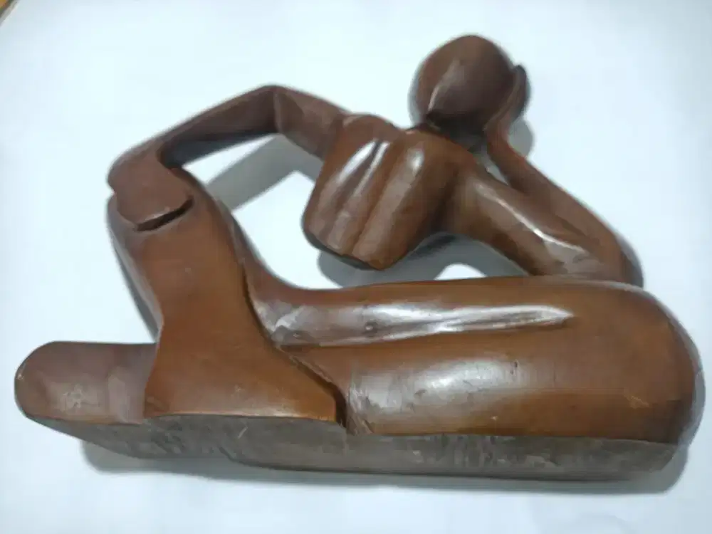Hiasan Antik Kayu jati 1 set untuk pajangan kondisi Bagus