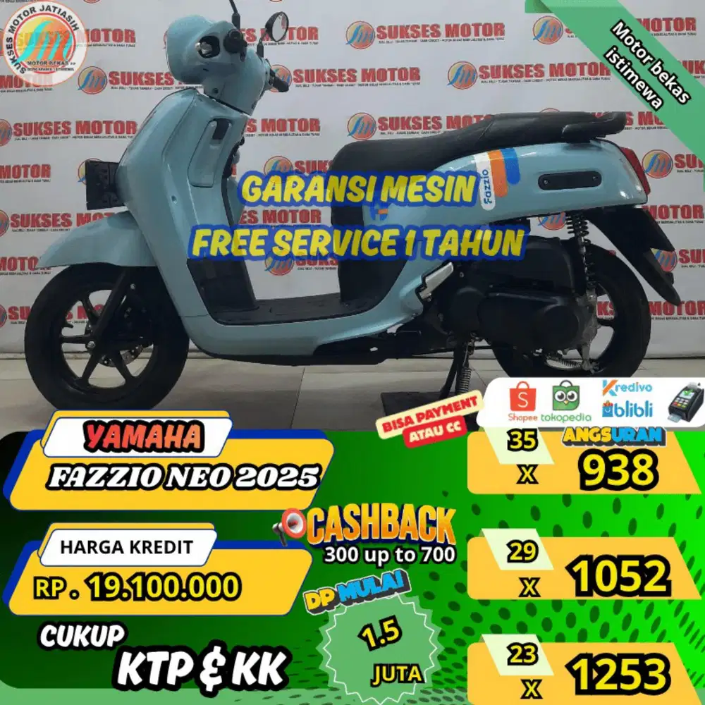 YAMAHA FAZZIO NEO 2025 PROMO PAMERANSUKSES SYRTKTP&KK(SUKSESMOTOR)