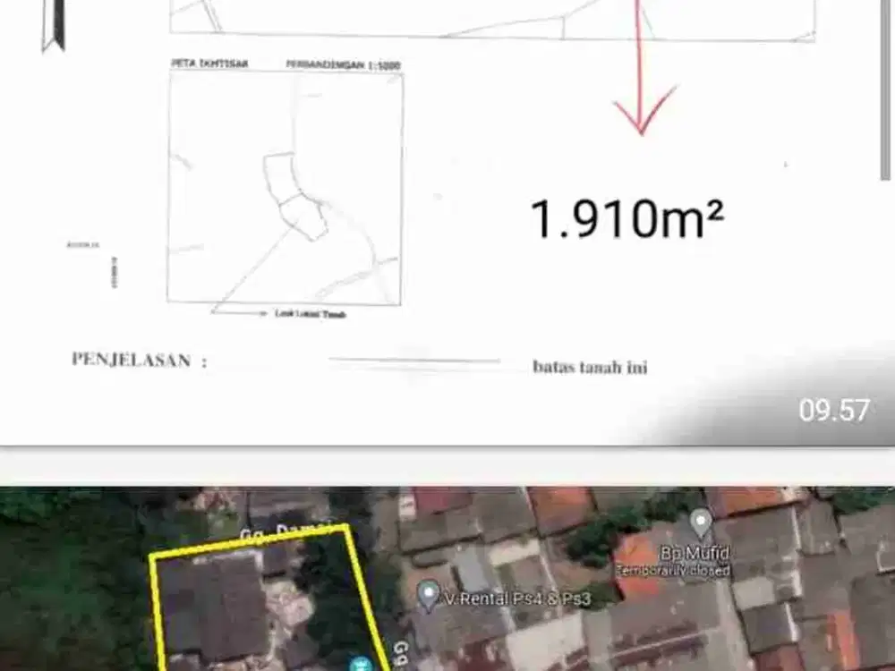 Dijual Tanah 1910 M2 Kamal Kalideres Jakarata Barat