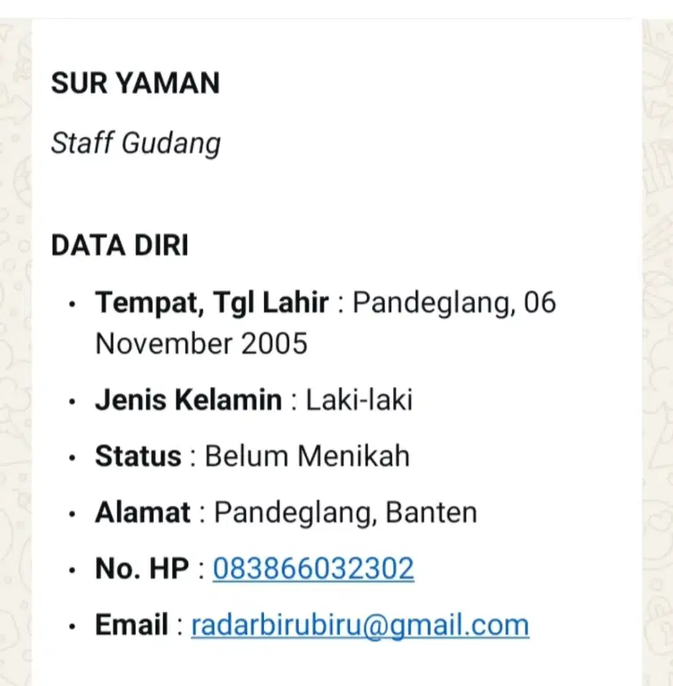 Info Kerjaan Dong