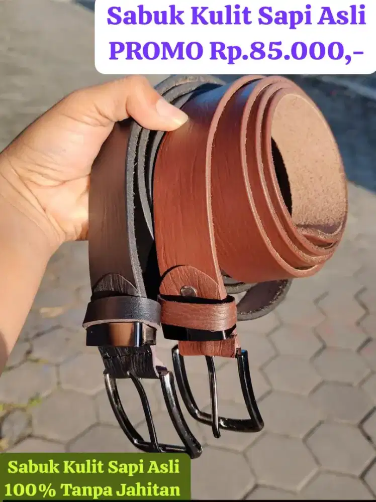 SABUK FULL KULIT SAPI ASLI 100%