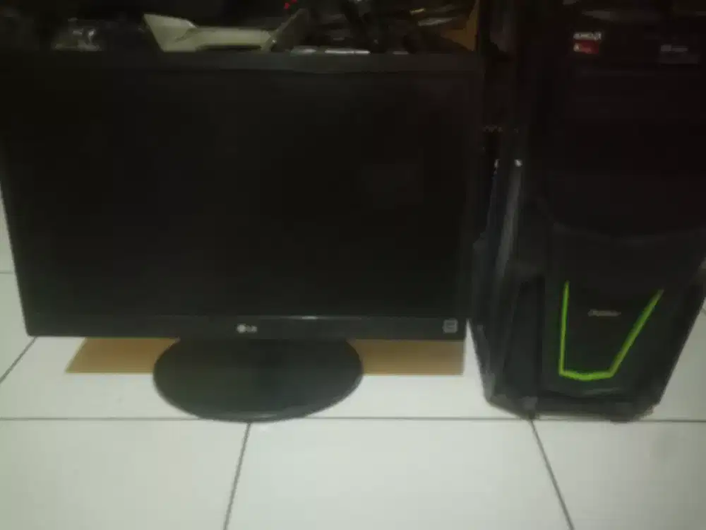1 paket Amd A6 6400k + LED 20 in LG tinggal pakai aja (BACA DESKRIPSI)