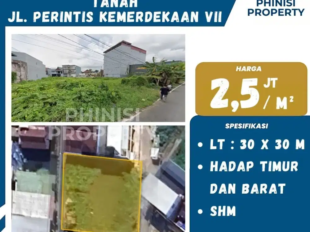 Dijual Tanah Kavling Jalan Perintis Kemederdekaan 7 dekat UNHAS