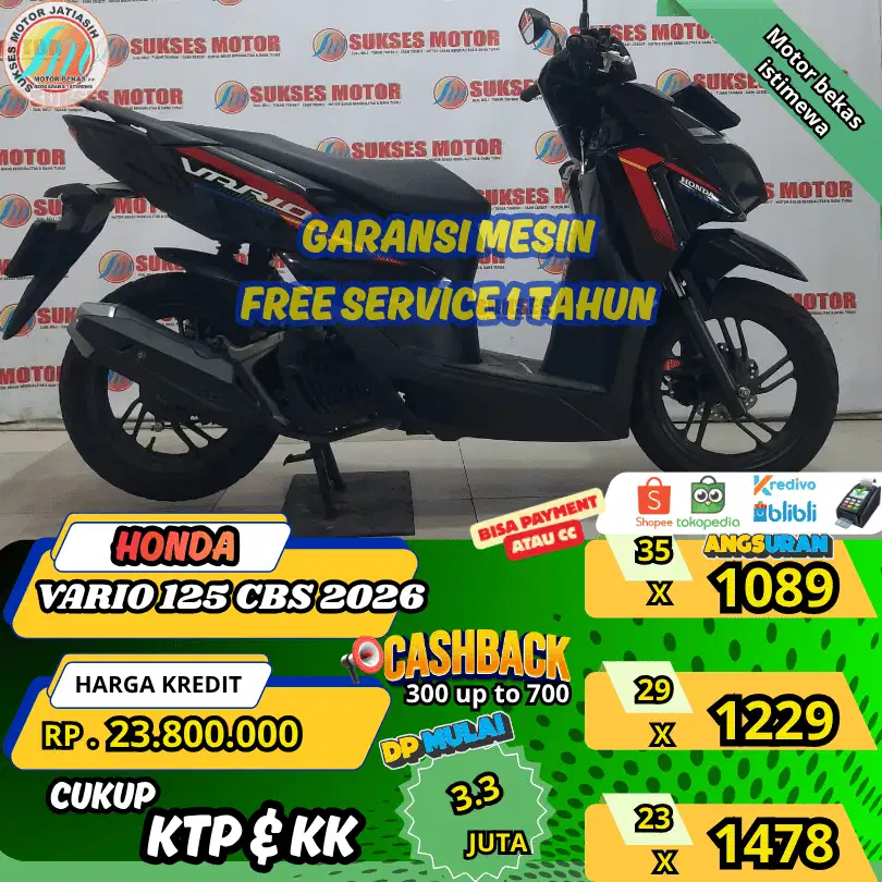 HONDA VARIO 125 CBS 2026 PROMOPAMERAN SUKSES SYRTKTP & KK(SUKSESMOTOR)