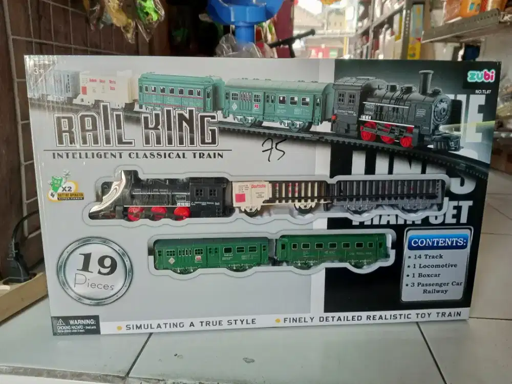 Mainan Anak Kereta Railking 19pieces