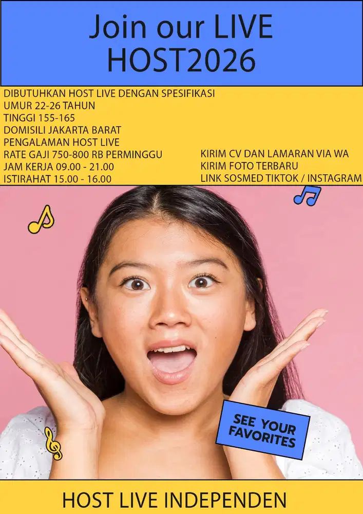 LOWONGAN HOST LIVE