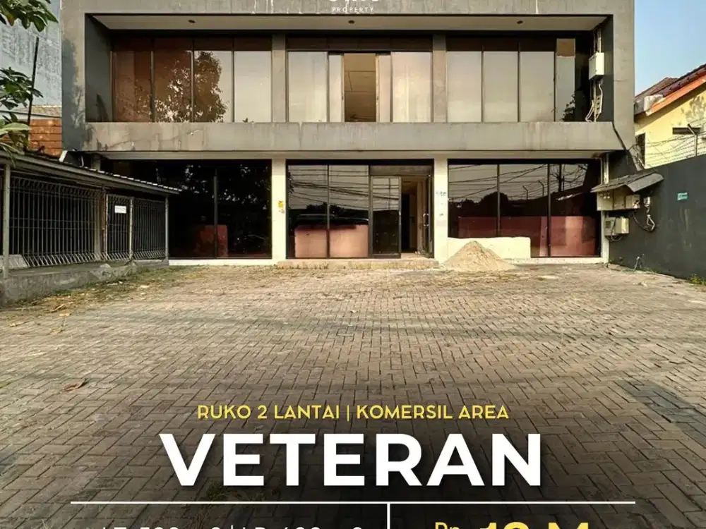 For Sale Gedung 2 Lantai Komersil Area, Lokasi Strategis - Veteran