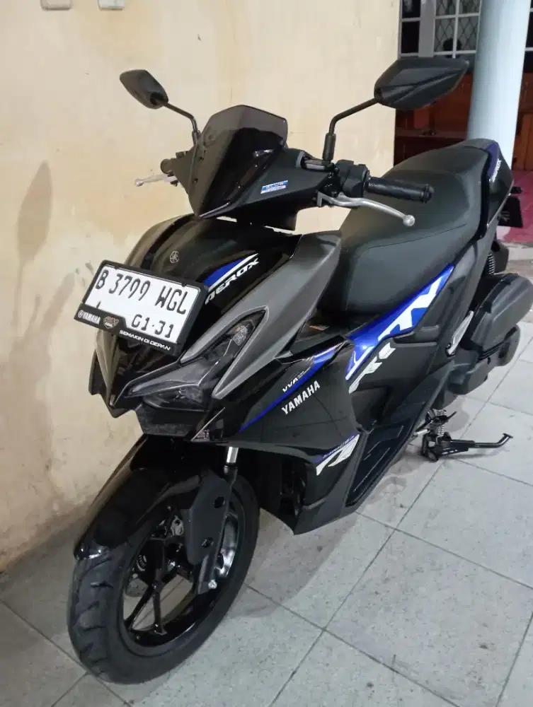 KM 1 RB perak Yamaha Aerox Alfa 2026 nik 2025 like new