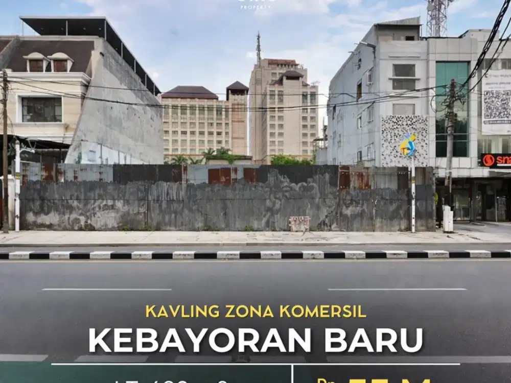 For Sale Kavling Zona Komersil Cocok untuk Kantor / Cafe/ Klinik, Pinggir Jalan Besar  - Wijaya