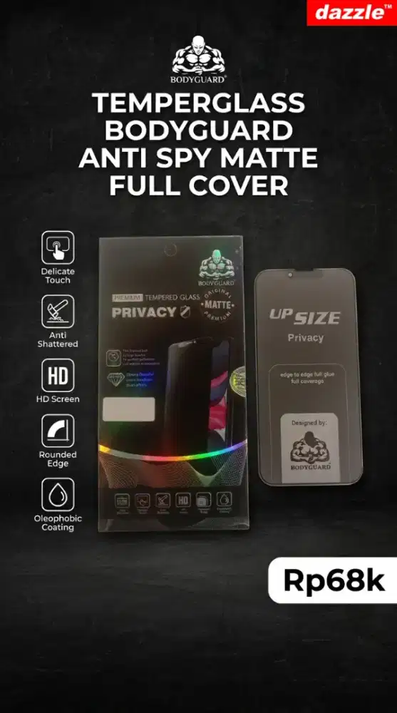 Temperglass Bodyguard Anti Spy Matte