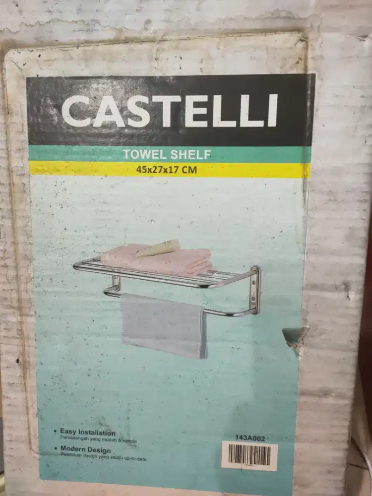 Castelli Towel Shelf Rak Handuk Dinding 45x27x17 cm–Belum Pernah Pakai