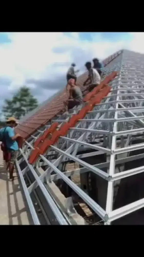 Pemasangan rangka atap baja ringan murah berkualitas