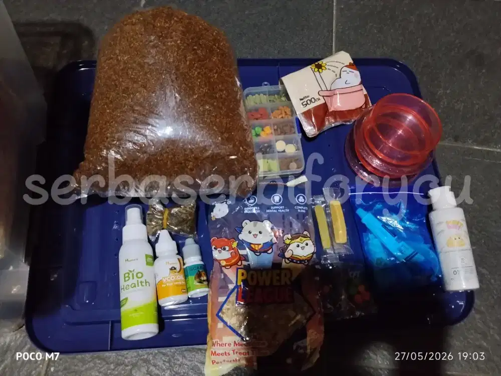 PAKET BOX PERALATAN DAN MAKANAN HAMSTER