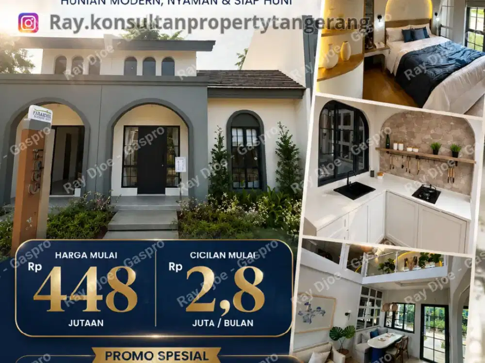 Rumah Cluster Baru Siap Huni,Free PPN, Free Furnished, Free Dp,Free Biaya akad, Free Surat, Cicilan Ringan Hanya 3 Juta