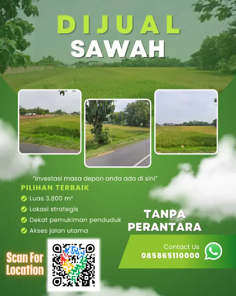 Di Jual Sawah Strategis di Turi, Guworejo