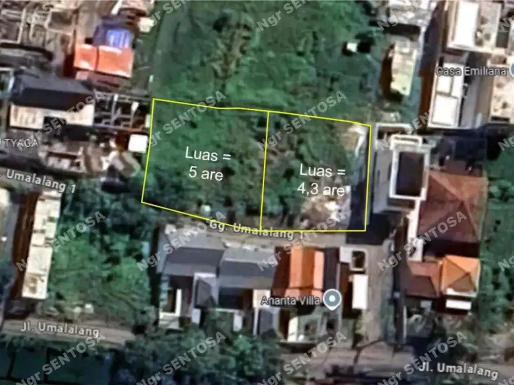 TANAH CEMAGI 500 METER PANTAI LINGKUNGAN VILLA MEWAH
