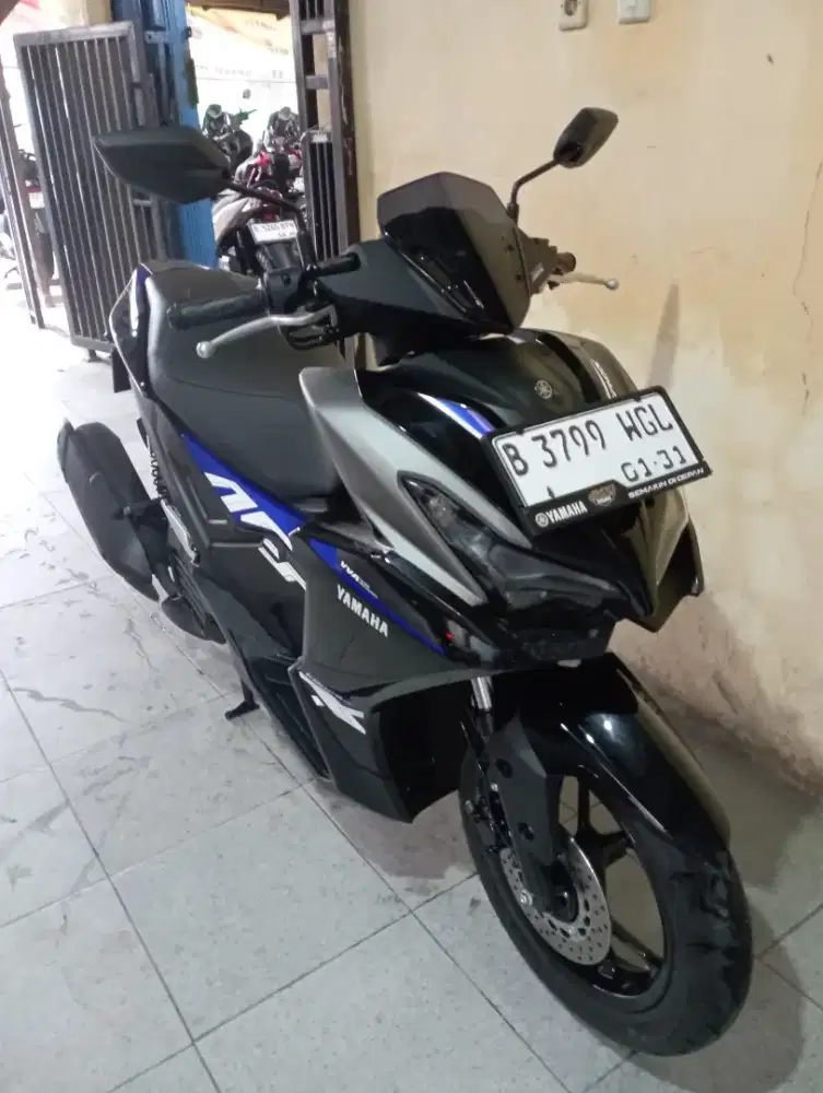 KM 1 RB perak Yamaha Aerox Alfa 2026 Nik 2025 like New
