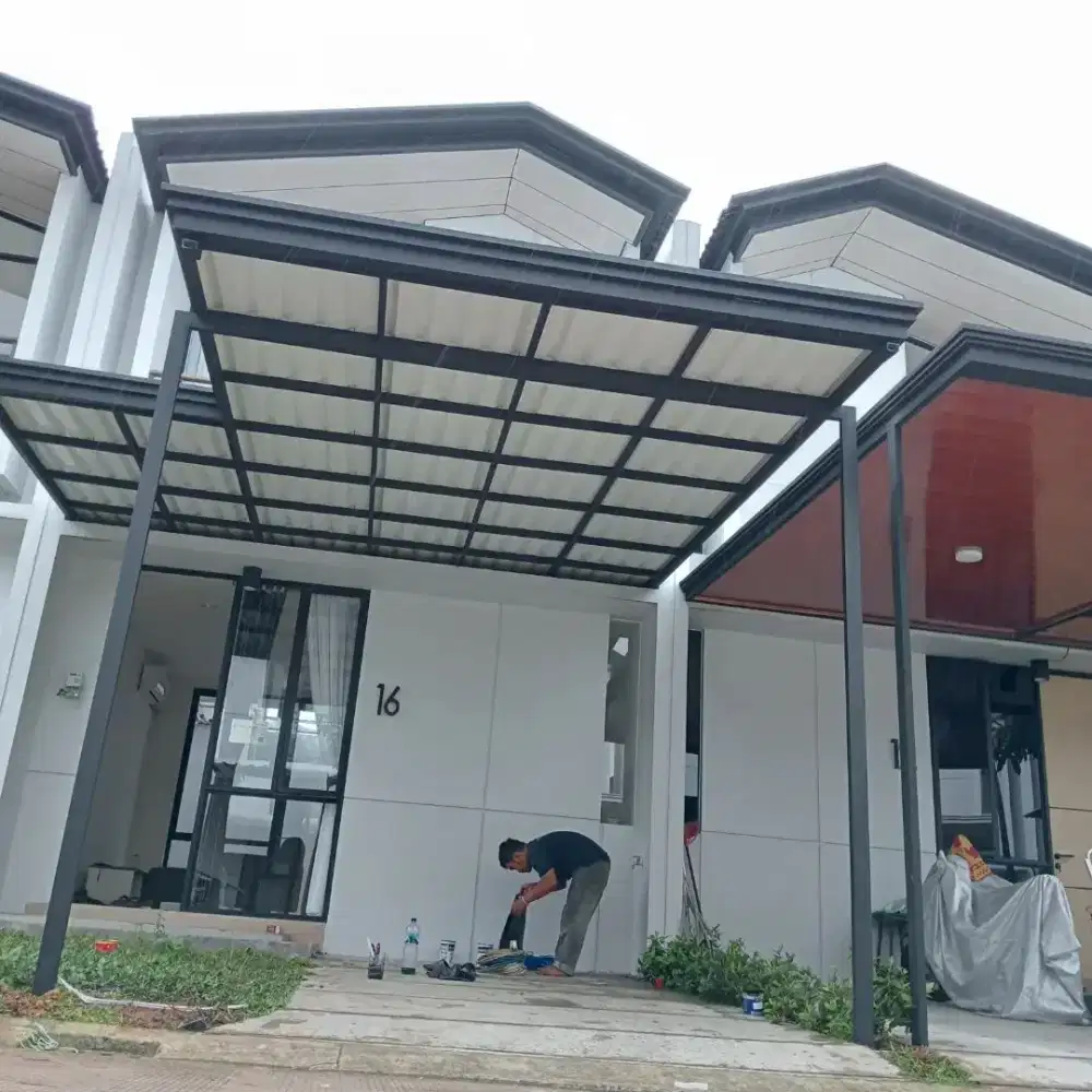 Kanopi alderon single layer kombinasi list profil