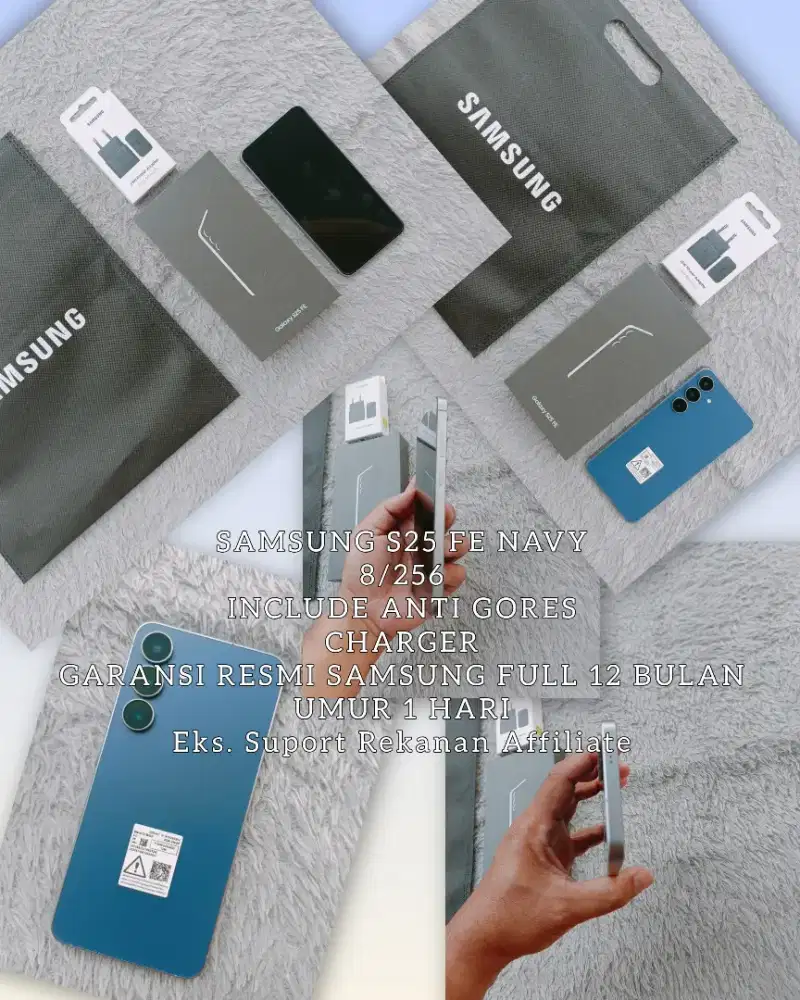 SAMSUNG GALAXY S25 FE 5G NAVY 8/256 BLUM 1 MINGGU RESMI BLI DI SAMSUNG