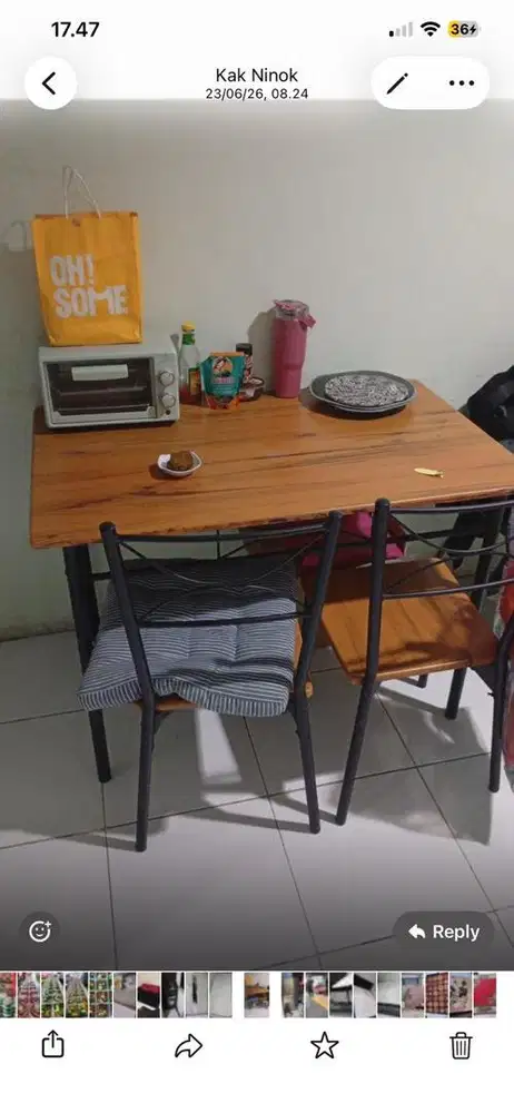 Meja Makan + 2 kursi