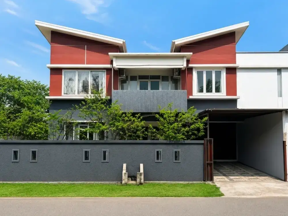 Rumah cantik posisi hoek strategis dekat satpam dalam cluster Bumi Bintaro Permai jaksel
