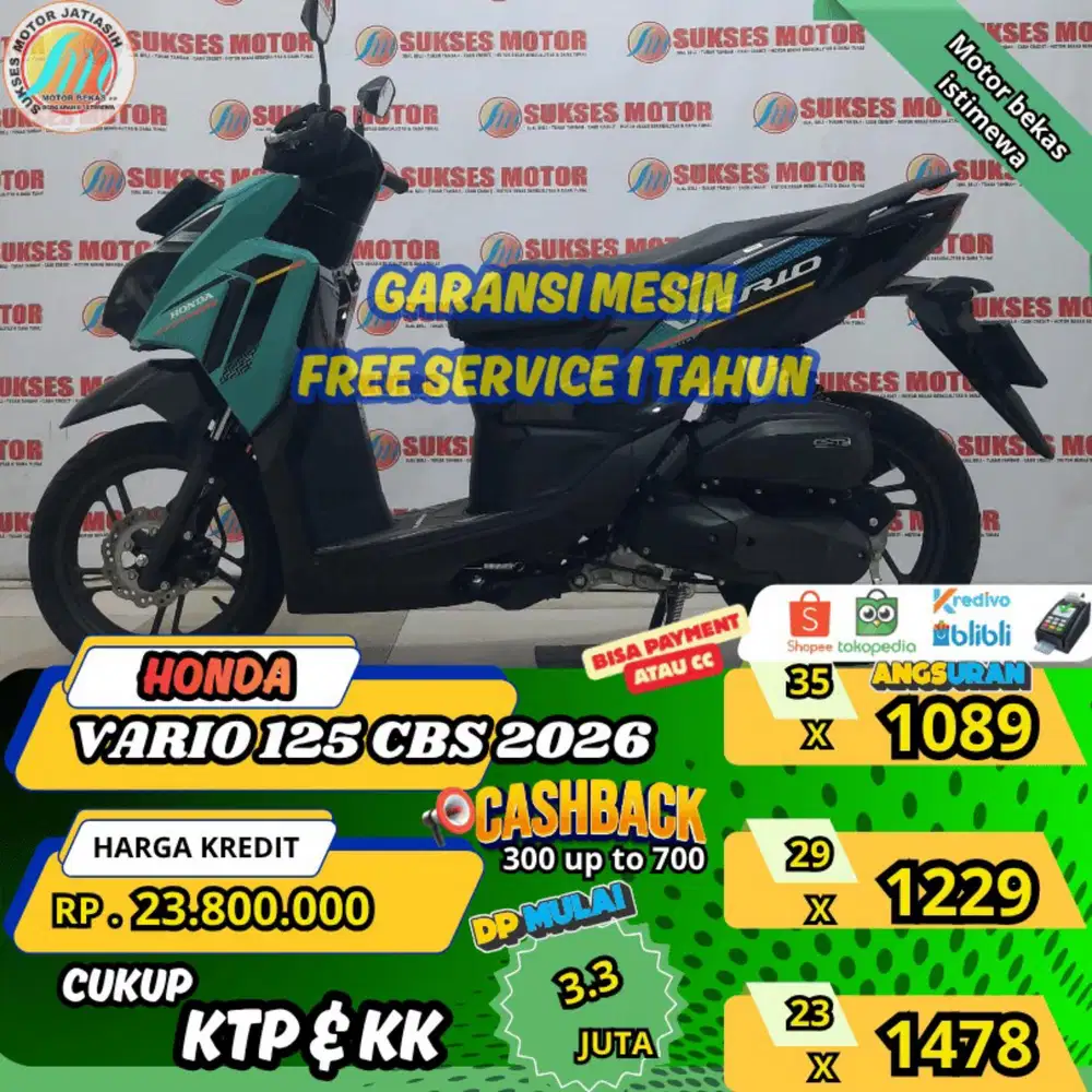 HONDA VARIO 125 CBS 2026 PROMOPAMERAN SUKSES SYRTKTP & KK(SUKSESMOTOR)