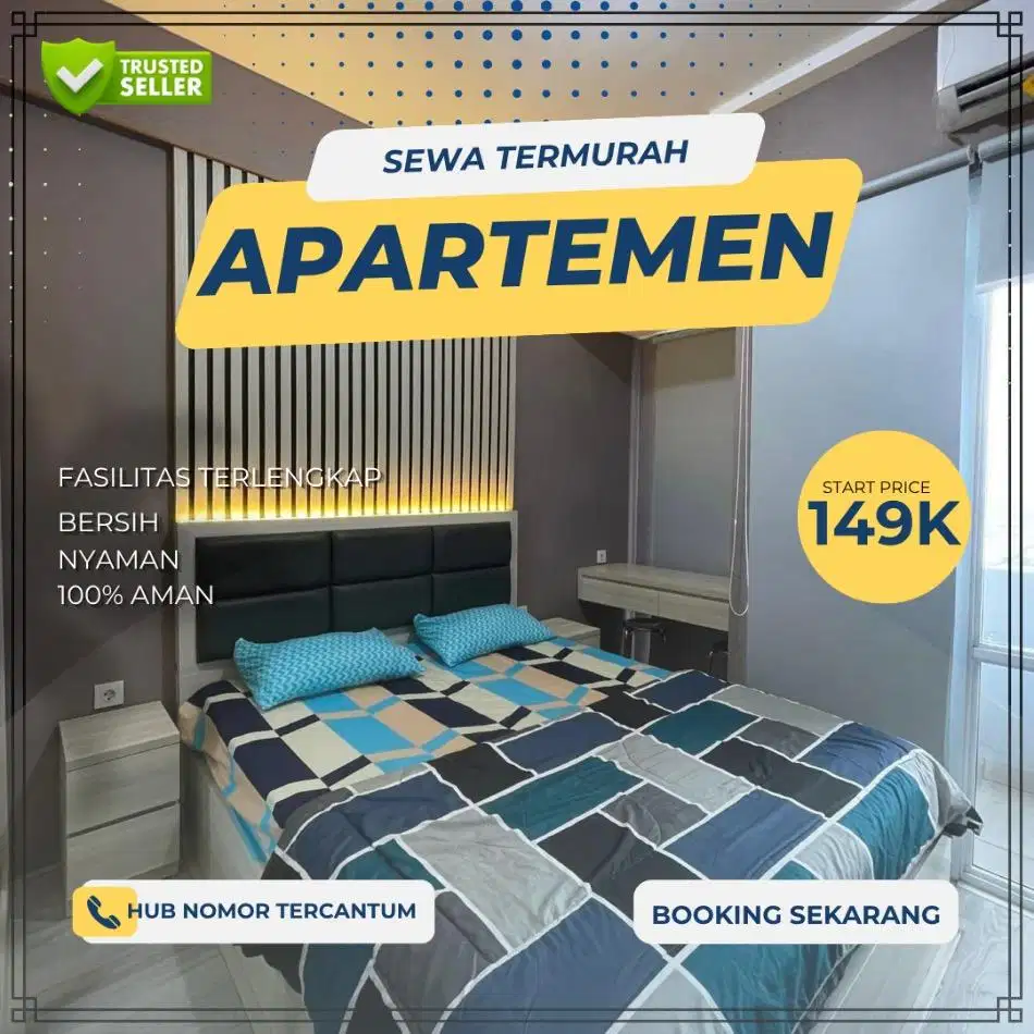 Sewa apartemen Treepark Bsd Serpong Harian/Transit Termurah Tangerang