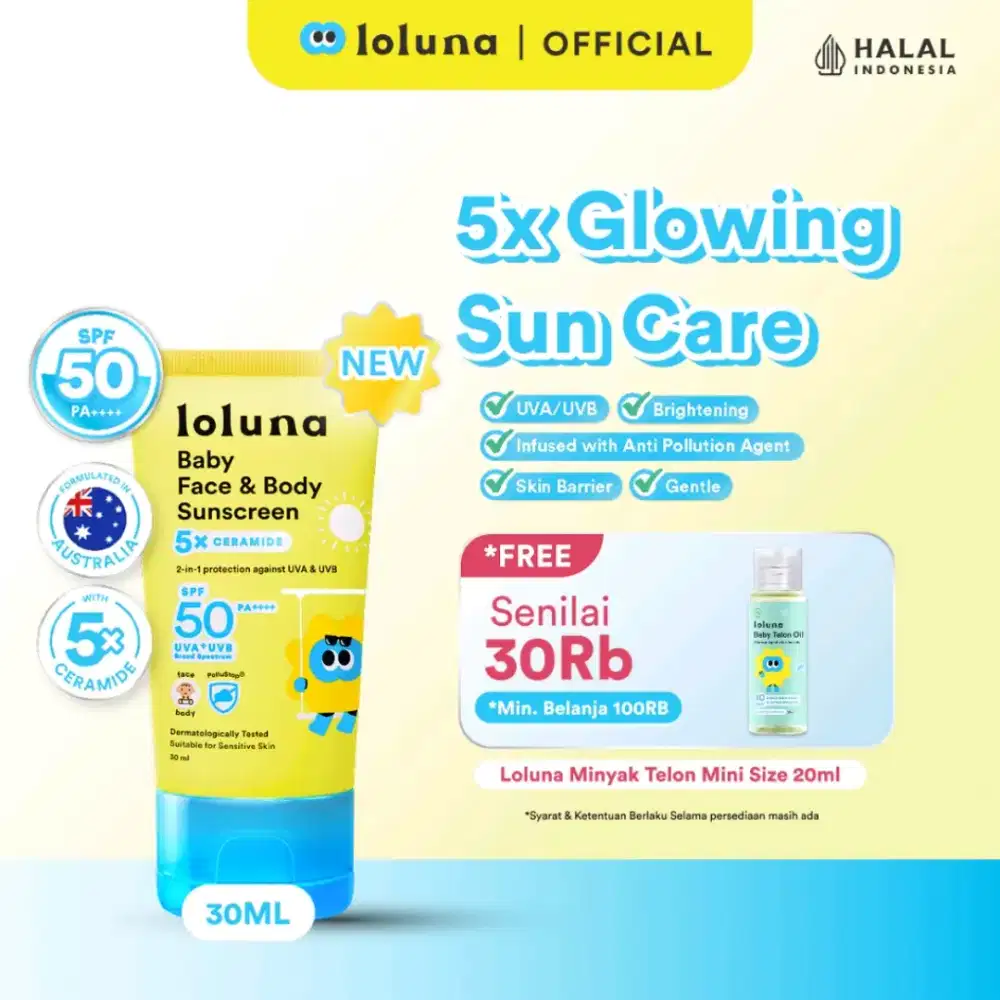 LOLUNA Baby Face & Body Sunscreen 30ml -

SPF 50+ PA++