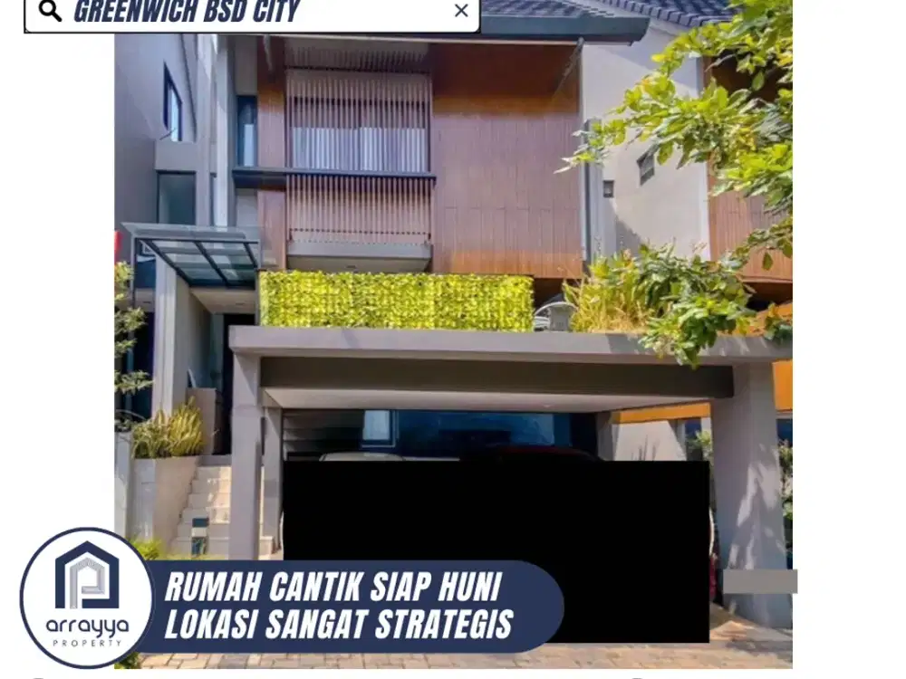 RUMAH CANTIK FULL FURNISH SUDAH DIRENOV DI GREENWICH PARK BSD CITY (ENB402)