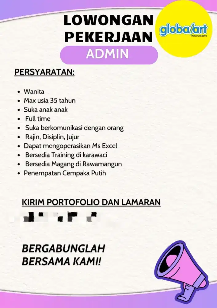 LOKER KHUSUS WANITA