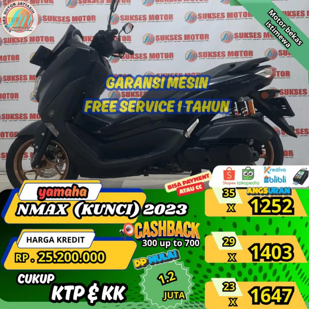 YAMAHA NMAX(kunci)2023 PROMO PAMERAN SUKSES SYRT KTP & KK(SUKSESMOTOR)