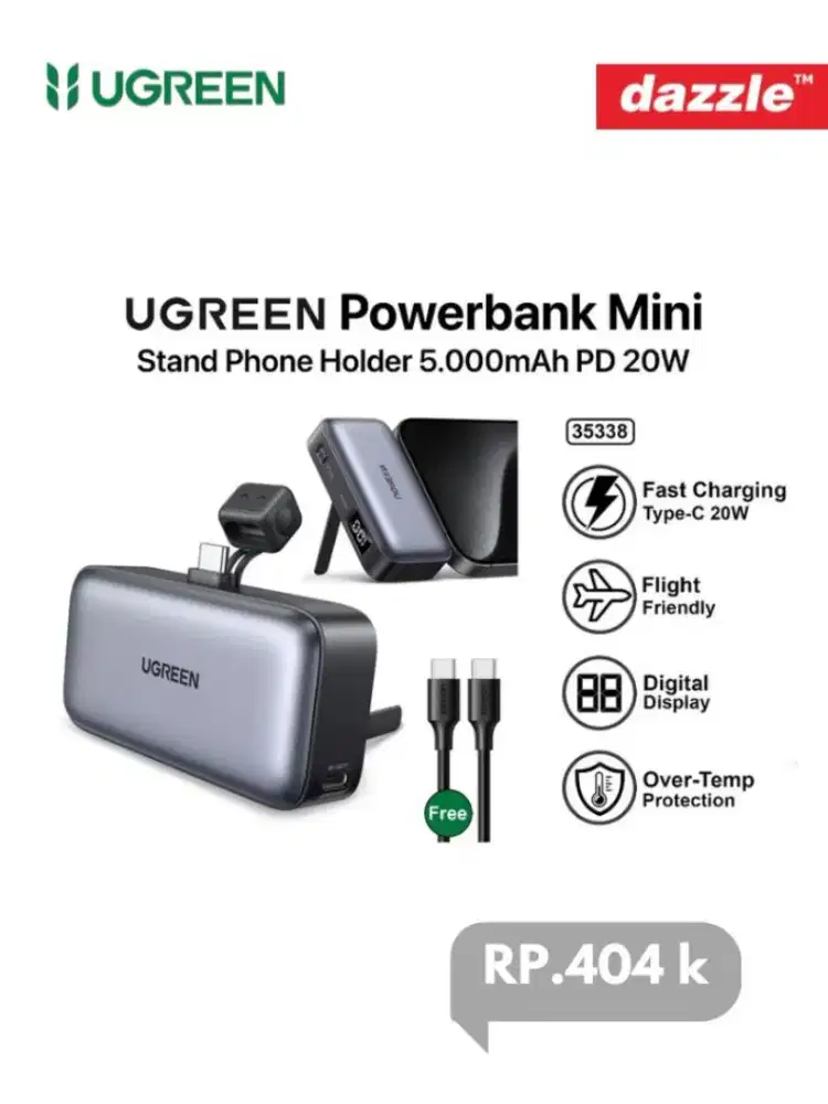Powerbank mini built-in type C ugreen