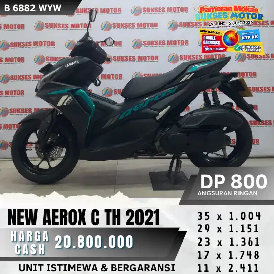 DP MULAI DARI 800 RIBU AJA GUYS YUK ORDER AEROX C TH 2021 GRATIS BBN