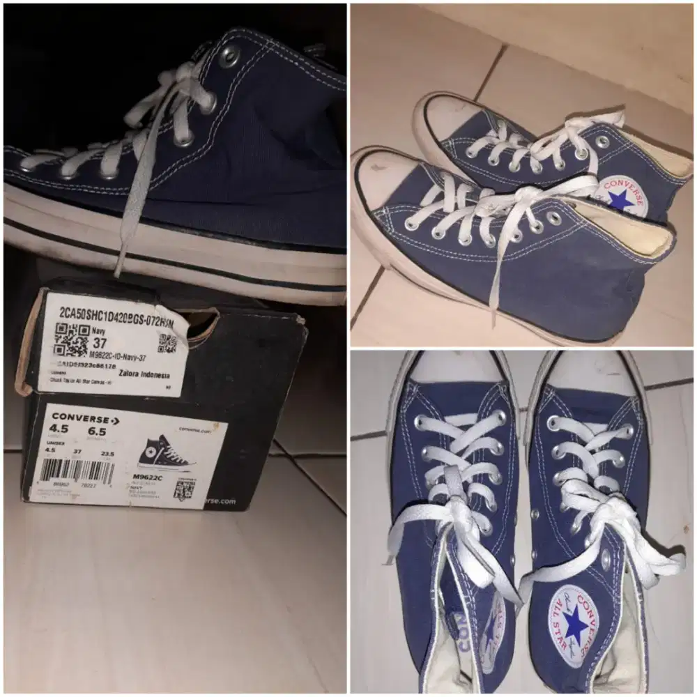 Convers Navy ukuran 37