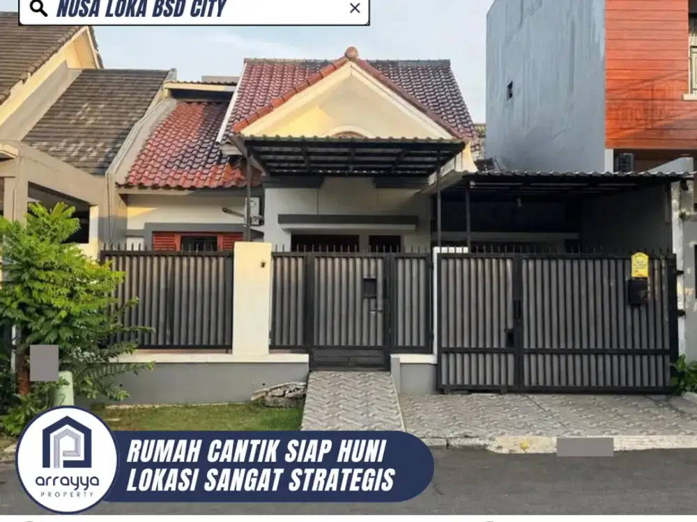 DIJUAL RUMAH LOKASI STRATEGIS AKSES MUDAH KEMANA-MANA DI NUSA LOKA BSD CITY (ENB401)