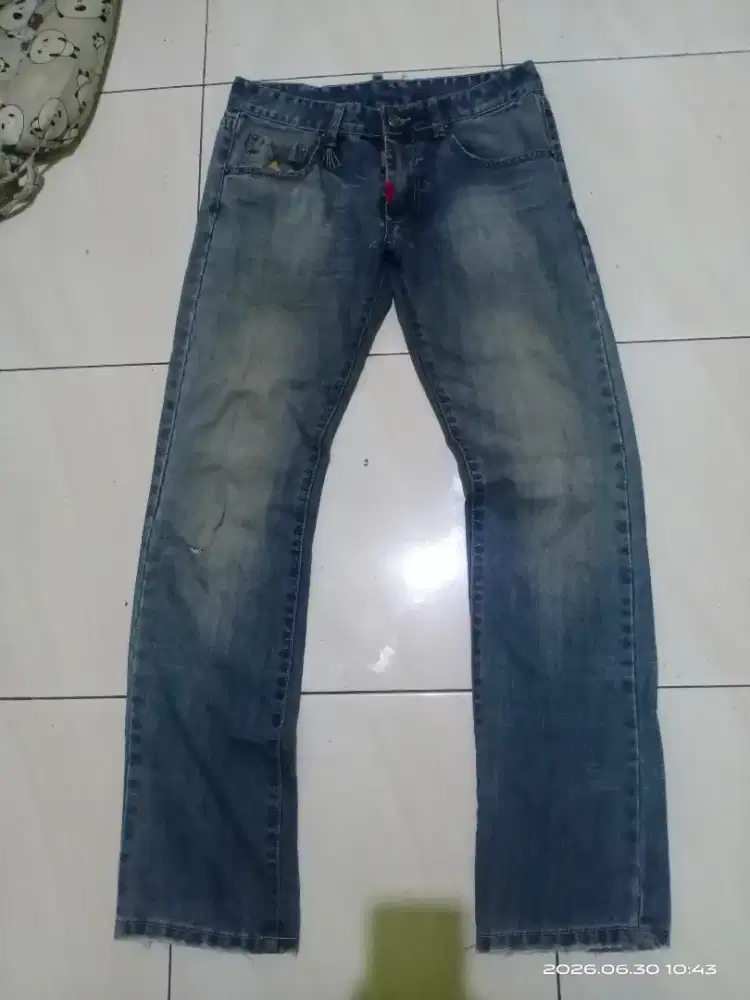 Celana jeans DSQUARED 2 DEAN DAN Dark Blue Wash Faded Original  Italy