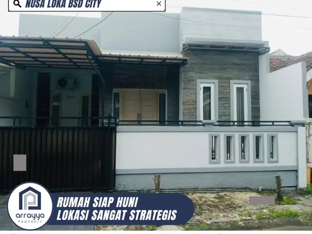 RUMAH MINIMALIS 1 LANTAI SIAP HUNI DI NUSA LOKA BSD CITY (LSB48)
